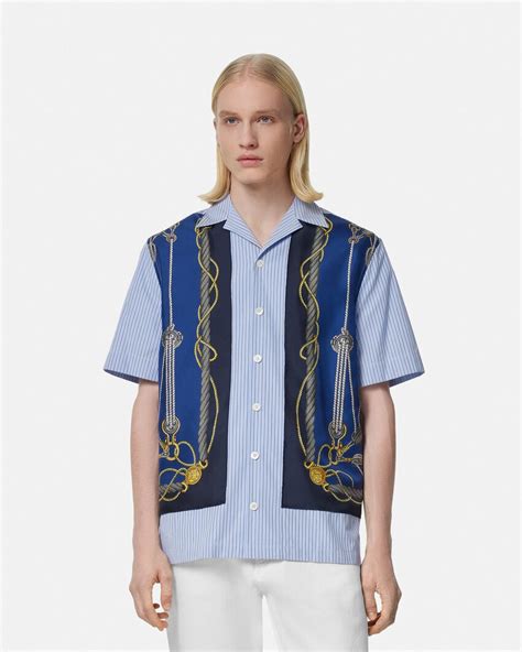 printed shirt shiny versace|Versace nautical shirt.